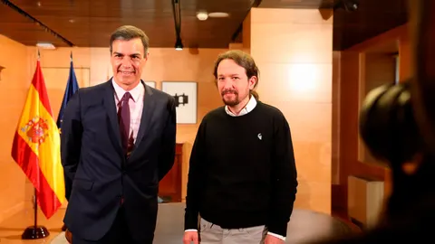 Pedro Sánchez y Pablo Iglesias/C. Bejarano