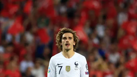 Antoine Griezmann, en el partido que la selección francesa perdió con Turquía