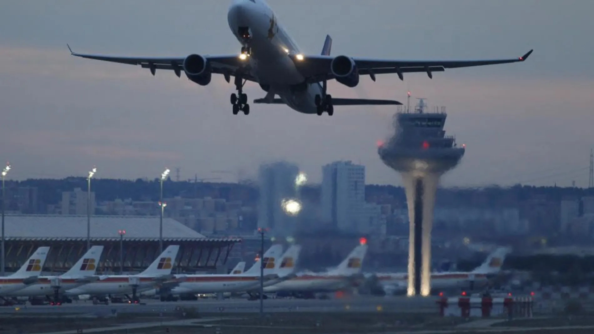 Aviones en la T4 de Madrid Barajas