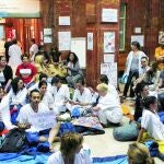 Una de las muchas protestas de la sanidad pública y concertada que se queja de los impagos