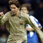 Messi, el día de su estreno culé frente al Espanyol