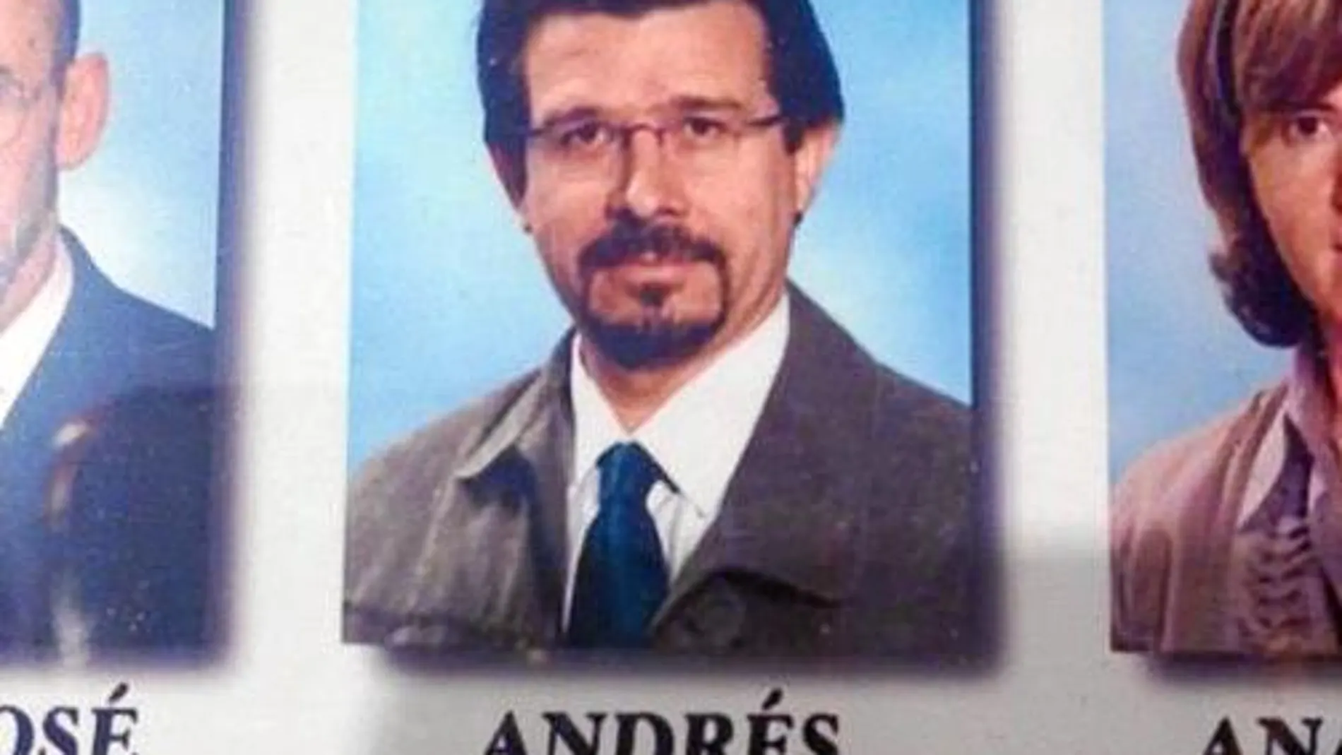 Andrés Díez, en una foto de la orla del centro donde impartía clases