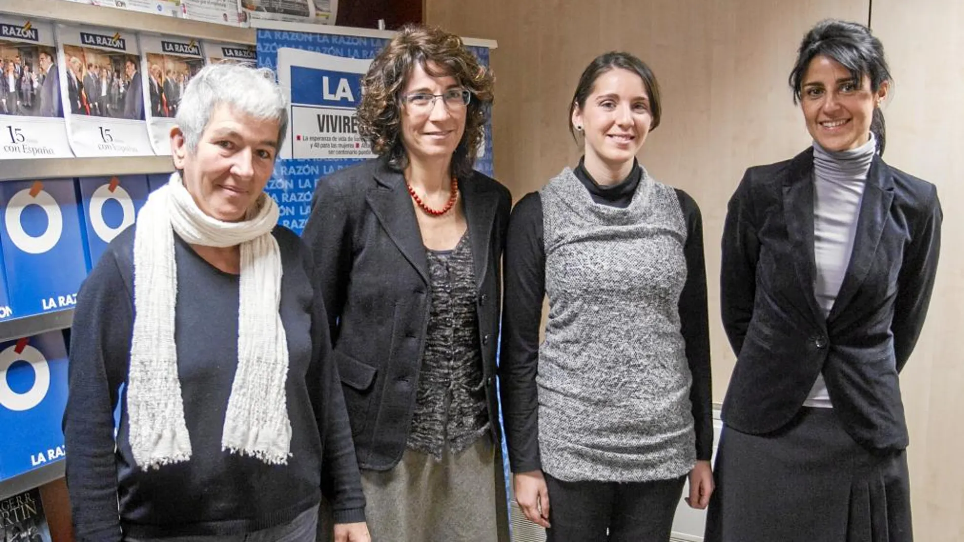 De izq. a drcha. Carme Farré, Roser de Castellar, Naike Castillo y Olga Cuesta en la mesa redonda organizada por La Razón sobre la enfermedad