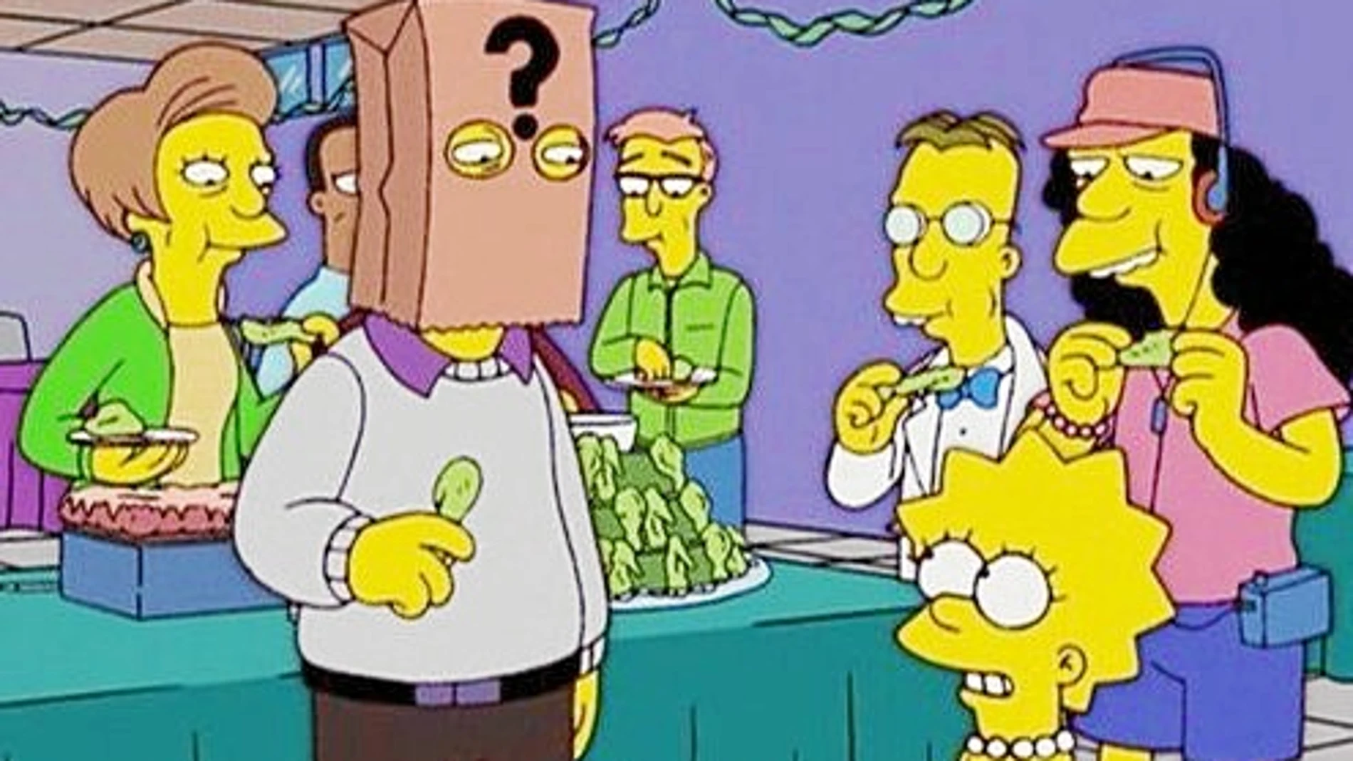 El hombre sin rostro. Los Simpsons caricaturizaron al escritor en uno de sus episodios.