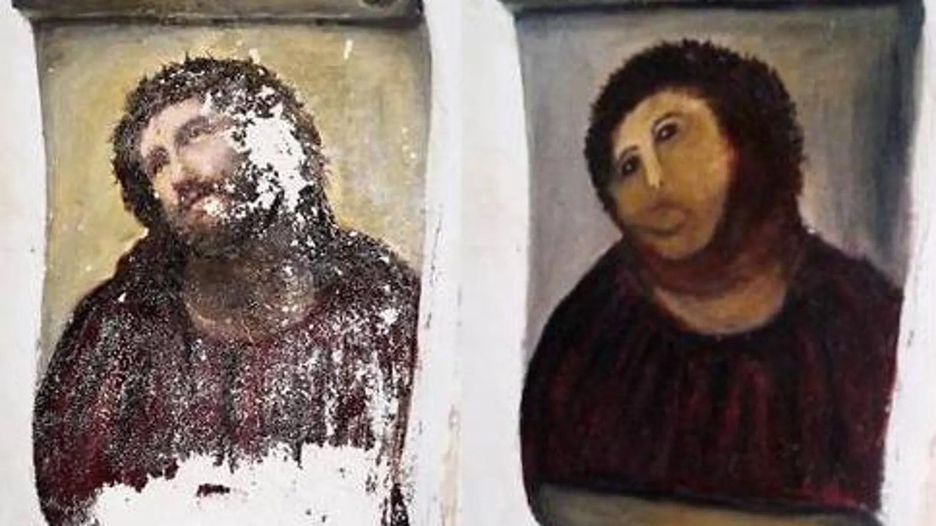 El antes y el después de la restauración de Cecilia Giménez