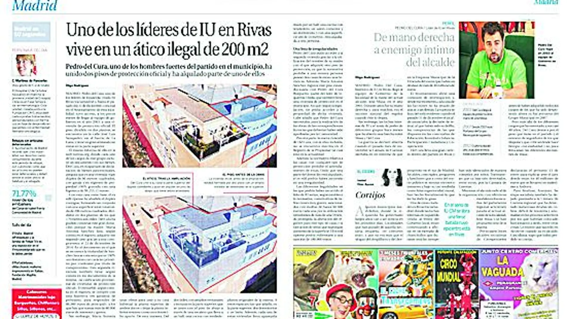 LA RAZÓN destapó el ático ilegal del alcalde ripense en la calle José Luis Sampedro
