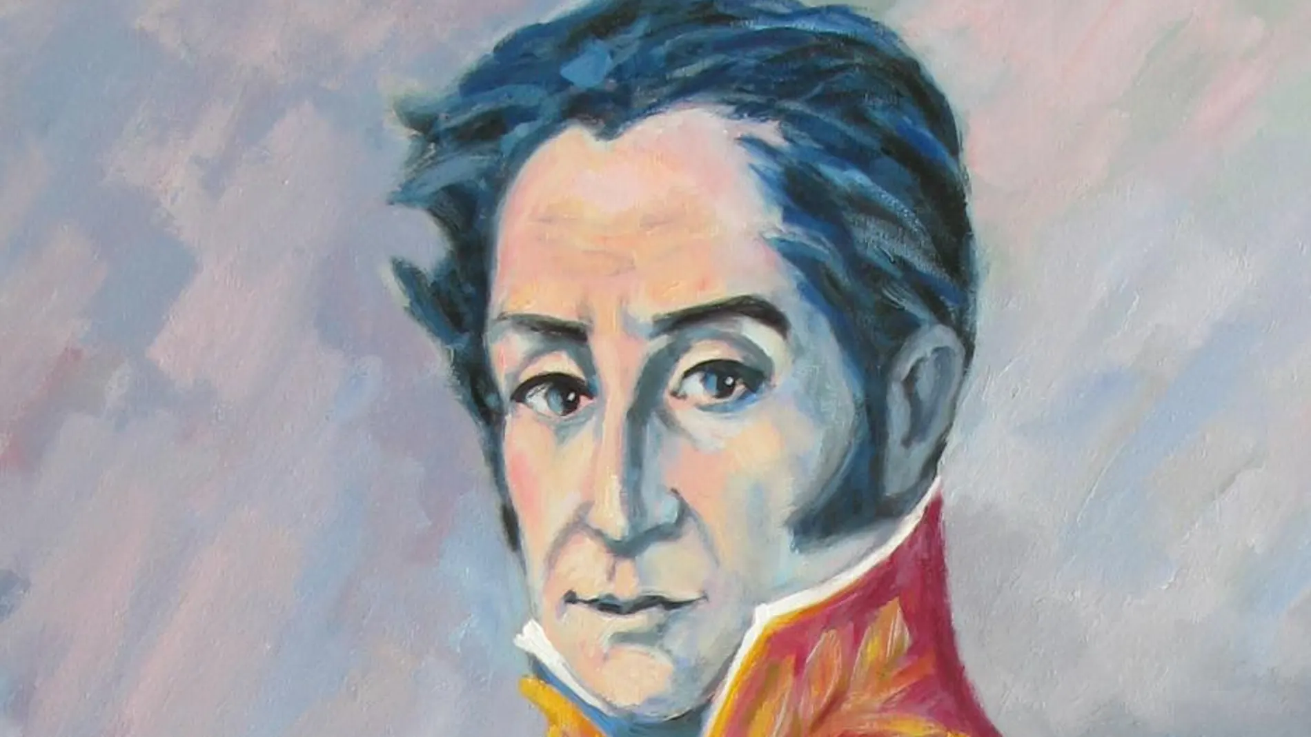 Óleo de Simón Bolívar, de la autora Irene Iribarren, que integra la muestra «El sueño de Simón Bolívar»