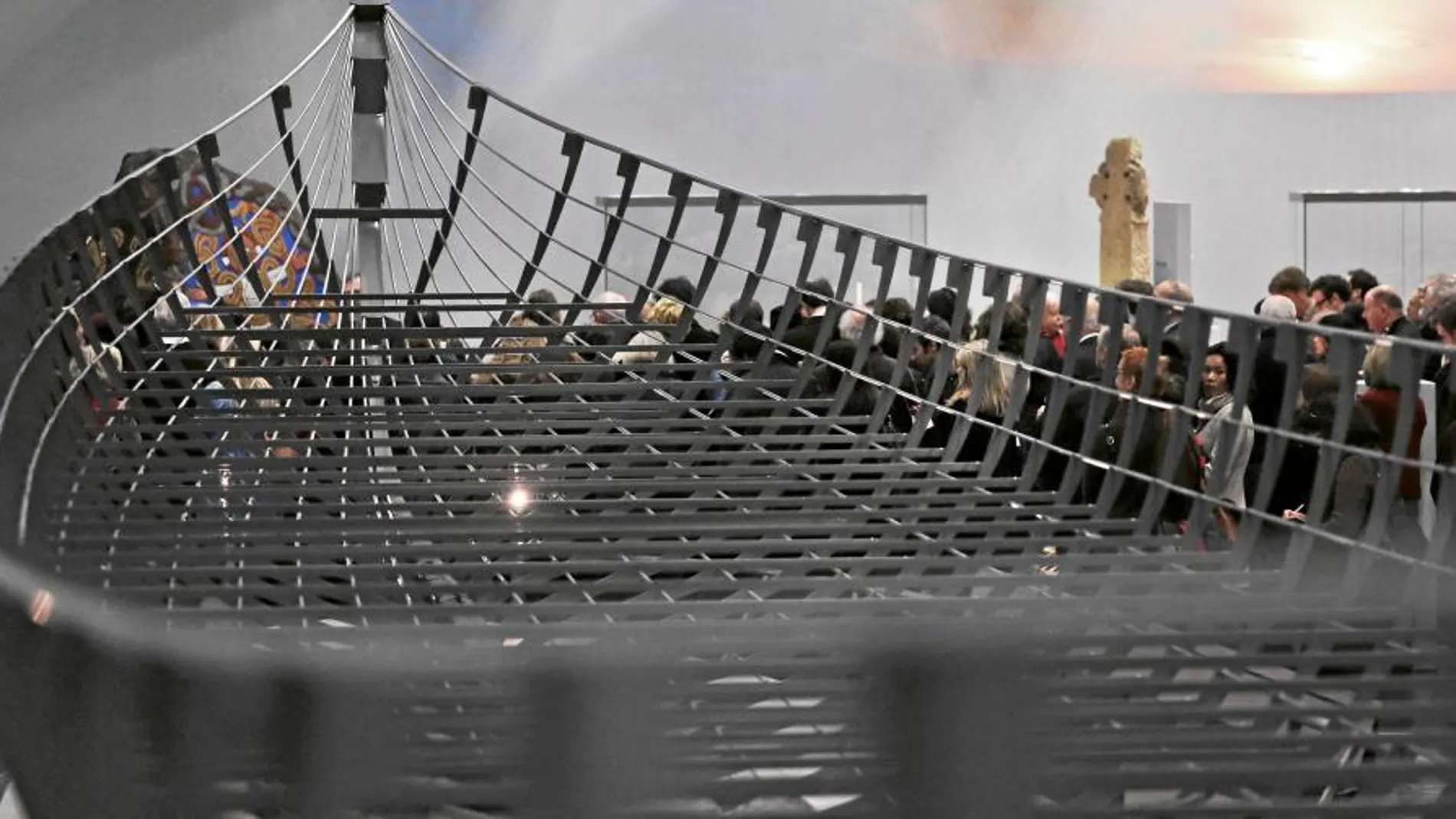 Este Roskilde 6, un navío de guerra de 37 metros, es la estrella de la exposición