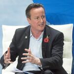 El primer ministro británico, David Cameron, interviene en el Foro El Futuro en el Norte celebrado en Espoo (Finlandia)