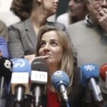 Tania Sánchez durante la rueda de prensa para explicar su nuevo proyecto político