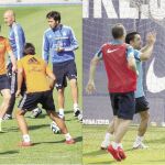 Zidane, con los atacantes / Fútbol-rugby antes del «Día D»