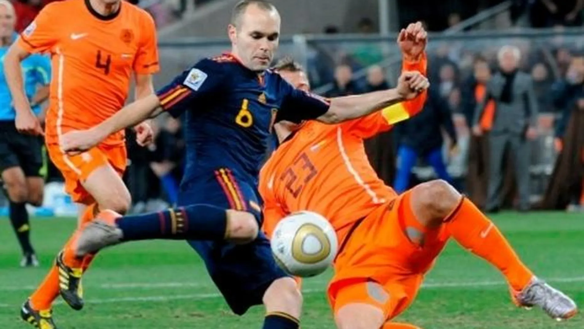 Andrés Iniesta marcó el gol del triunfo de España en la final del Mundial 2010.