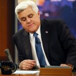 Jay Leno, ayer, durante su último programa