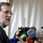 Mariano Rajoy, a su llegada a Bruselas