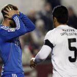 Ramos se lamenta con las manos en la cabeza ante el jugador del Xàtiva Mendoza