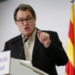 Artur Mas, durante su intervención en la clausura de la Convención Municipal 2015 de CDC.