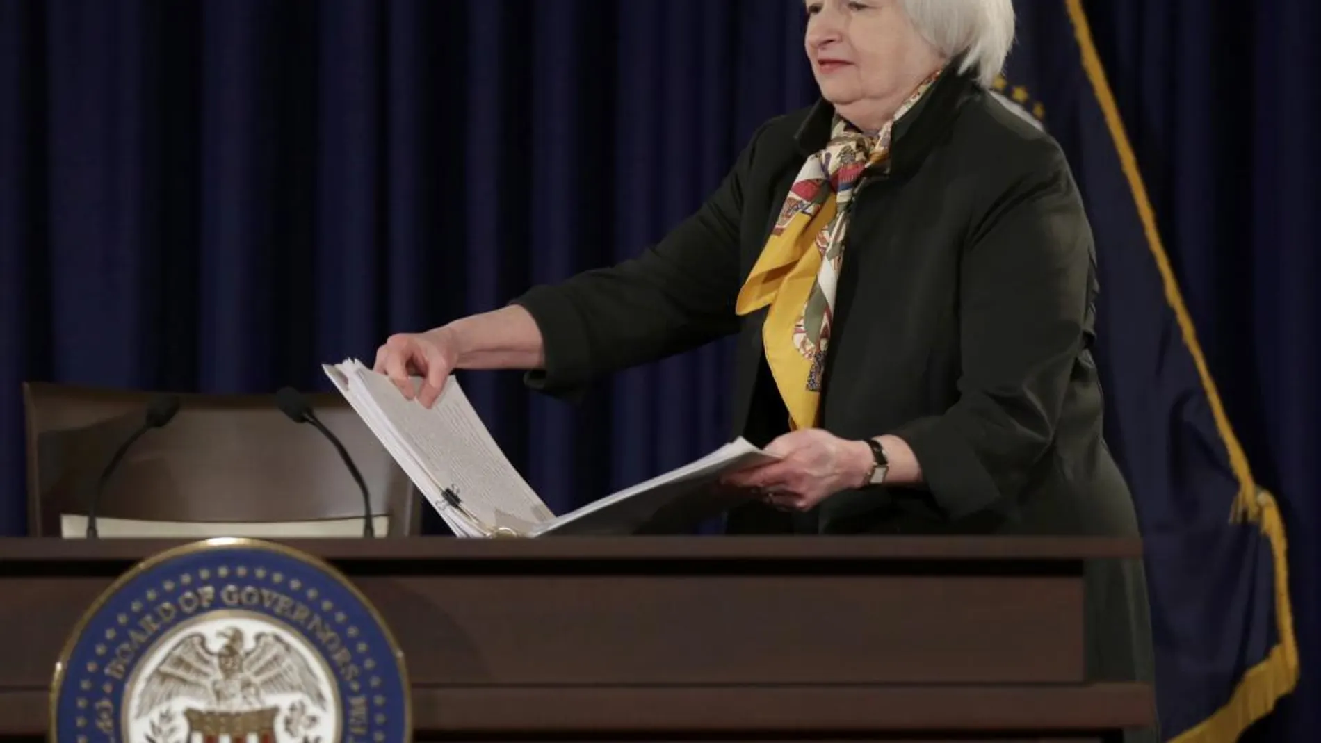 La directora de la Reserva federal (Fed) Janet Yellen