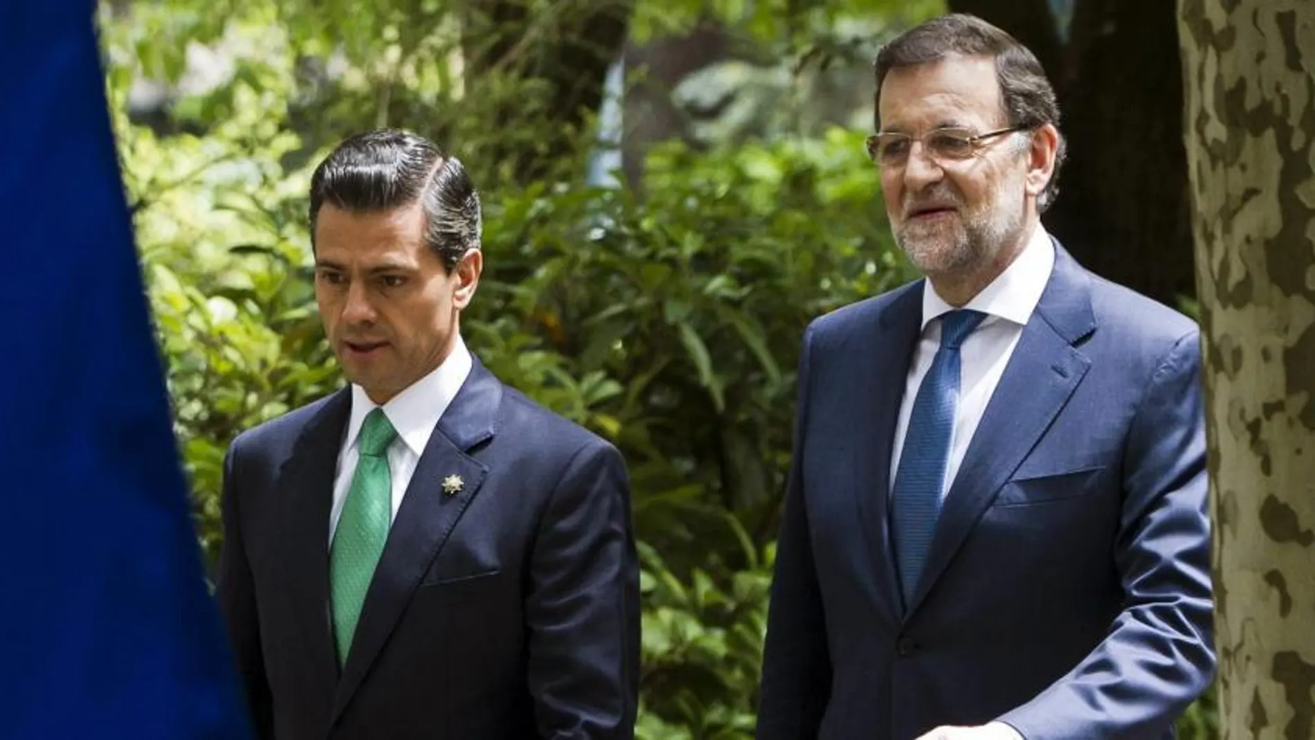Mariano Rajoy y Enrique Peña Nieto en la rueda de prensa en La Moncloa