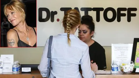 Melanie Griffith acude a un centro de borrado de tatuajes en Hollywood
