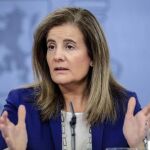 La ministra de Empleo, Fátima Báñez, durante la rueda de prensa posterior a la reunión del Consejo de Ministros