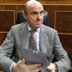 Guindos, en la sesión de control al Gobierno celebrada del pasado mes de noviembre en el Congreso