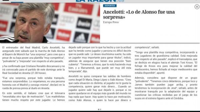 Detalle de las noticias.