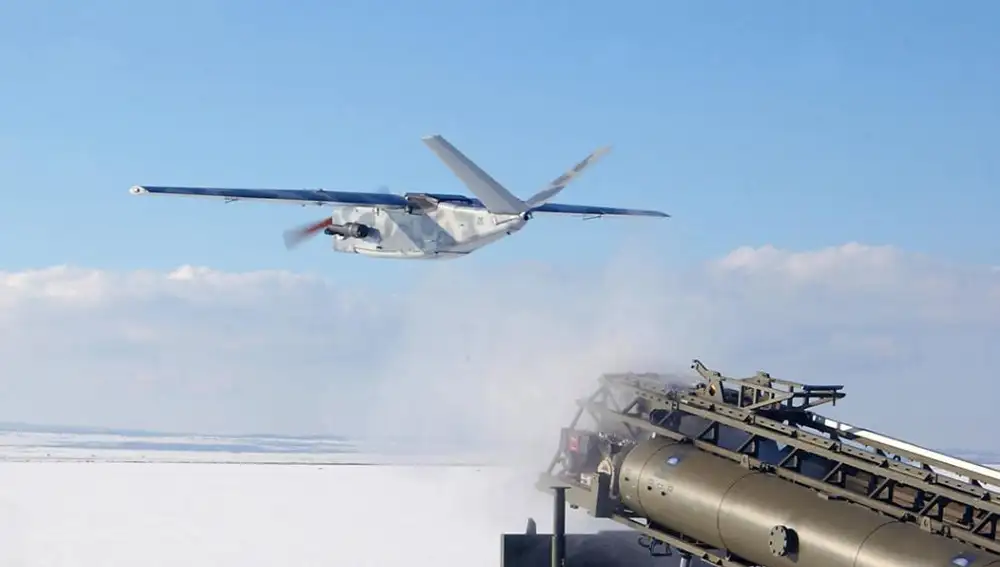 El UAV Siva y su plataforma de lanzamiento