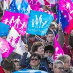 Manifestación en París el pasado domingo contra la legalización de los matrimonios homosexuales