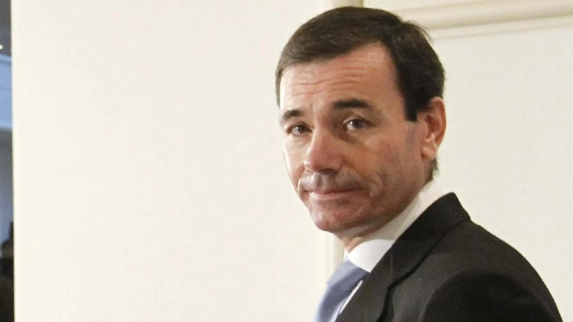 El secretario general del PSM, Tomás Gómez, durante su comparecencia en el Senado