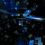 La máquina NIF preprarada para el experimento