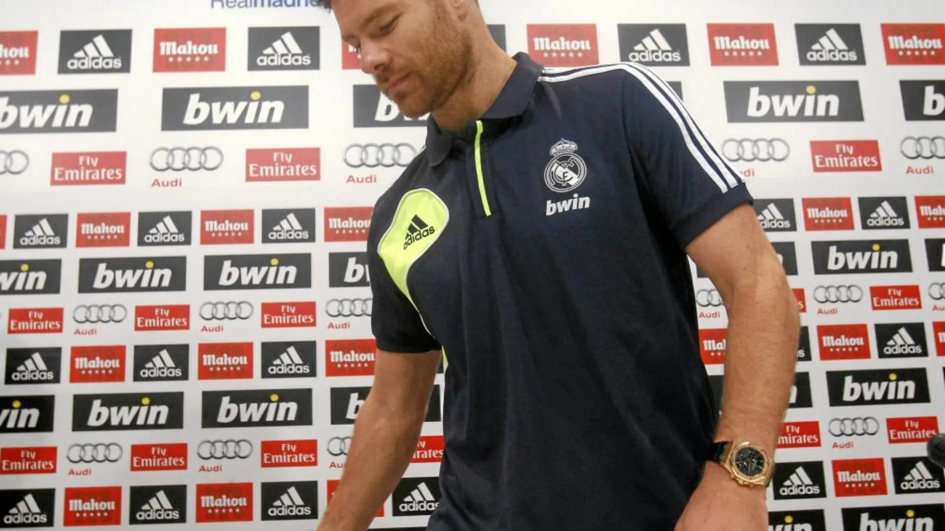 Xabi Alonso ejerció ayer de portavoz antes del partido copero