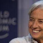 Lagarde, hoy durante su intervención en el Foro de Davos