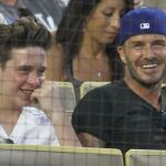 David Beckham, junto a su hijo Brooklyn.