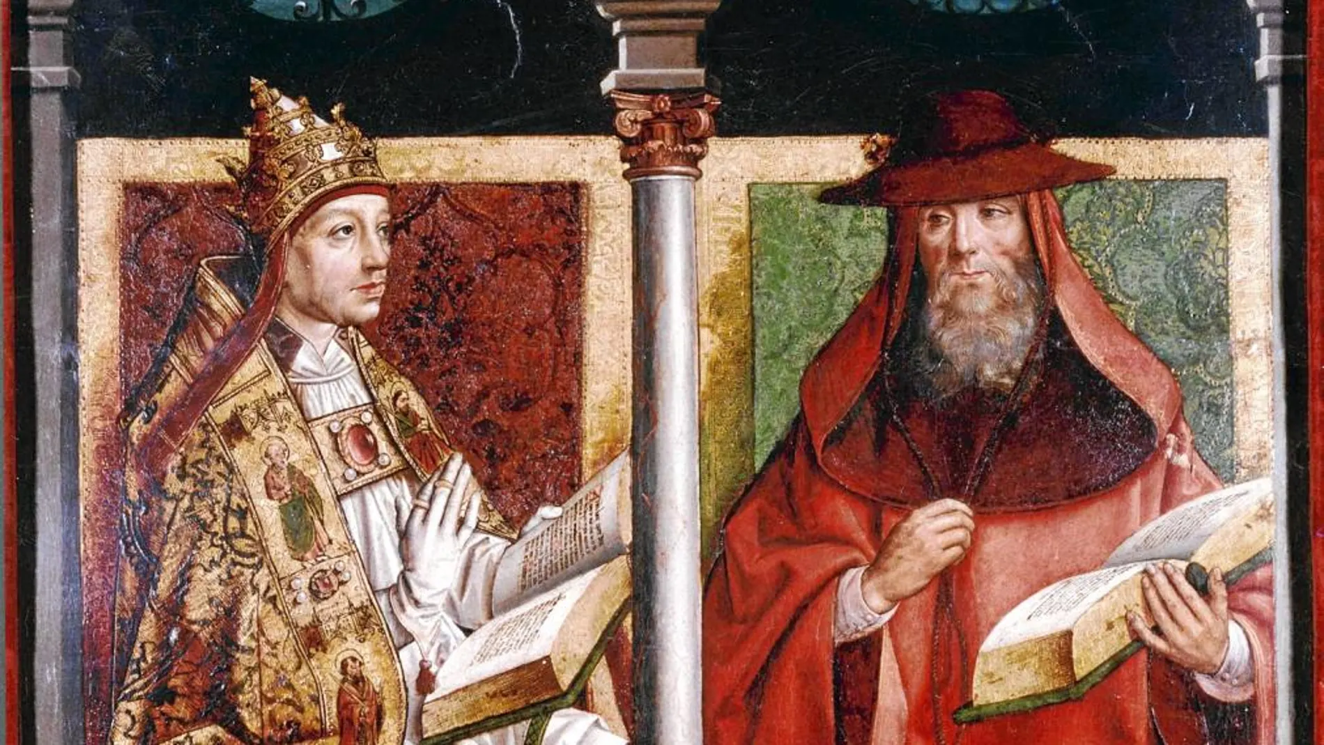 San Gregorio y San Jerónimo es una de las piezas de Pedro Berruguete