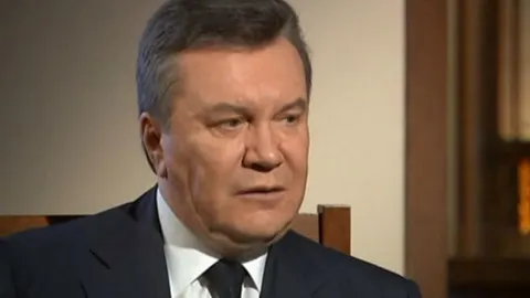 Víktor Yanukóvich, durante una entrevista concedida a una televisión rusa.