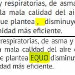 En la imagen superior, el texto con la palabra EQUO borrada. Abajo, antes de su eliminación.