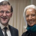 Mariano Rajoy y la directora gerente del Fondo Monetario Internacional (FMI), Christine Lagarde.