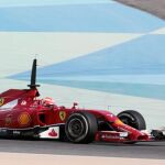 Kimi Raikkonen rodó ayer con el Ferrari en el circuito de Bahréin