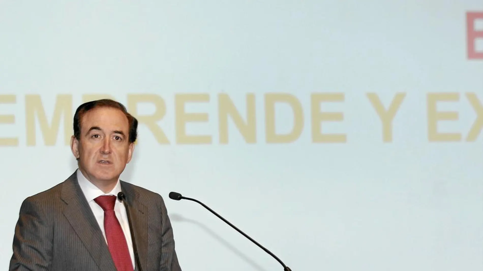 El presidente de Mapfre, Antonio Huerta, durante su intervención