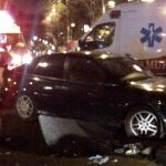Fotografía facilitada por el Ayuntamiento de Madrid del accidente en el que un motorista de 42 años falleció al colisionar frontalmente con un vehículo en el cruce entre las calles General Yagüe y Bravo Murillo
