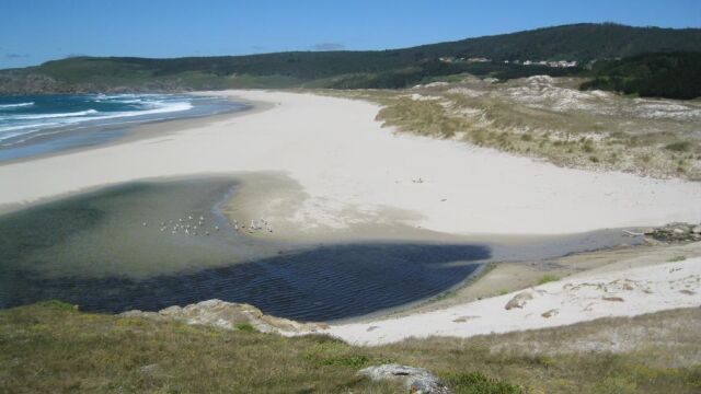 La playa de O Rostro, una de las tres analizadas por el IEO