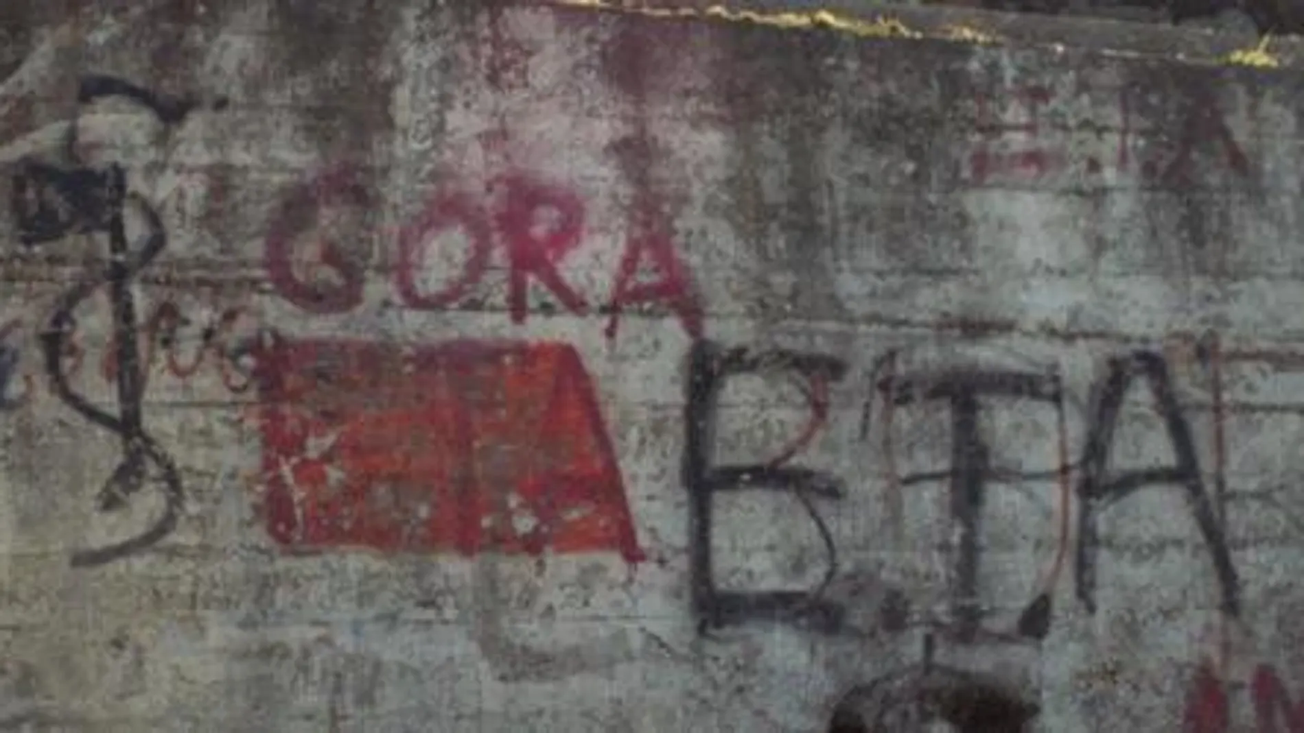 Imagen de archivo de pintadas a favor de ETA en Leitza