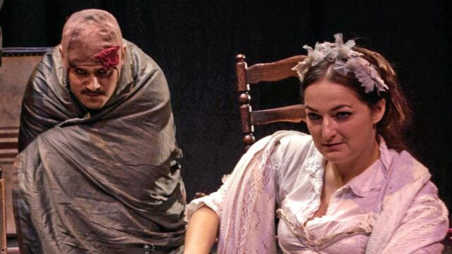 Una escena de las «Bodas de sangre» que Eines lleva a un ensayo en 1941