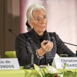 El ministro de Economía,Luis de Guindos, junto a la directora del FMI, Christine Lagarde y el ministro alemán de Finanzas, Wolfgang Schauble.