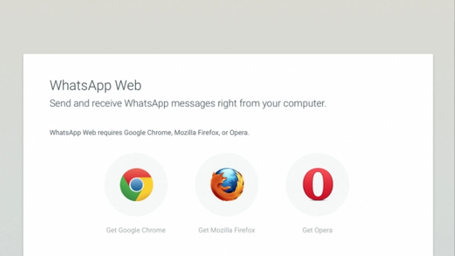 «WhatsApp Web» ya se puede utilizar también en Firefox y Opera