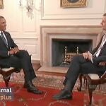 Obama, durante su entrevista en la cadena pública alemana ZDF