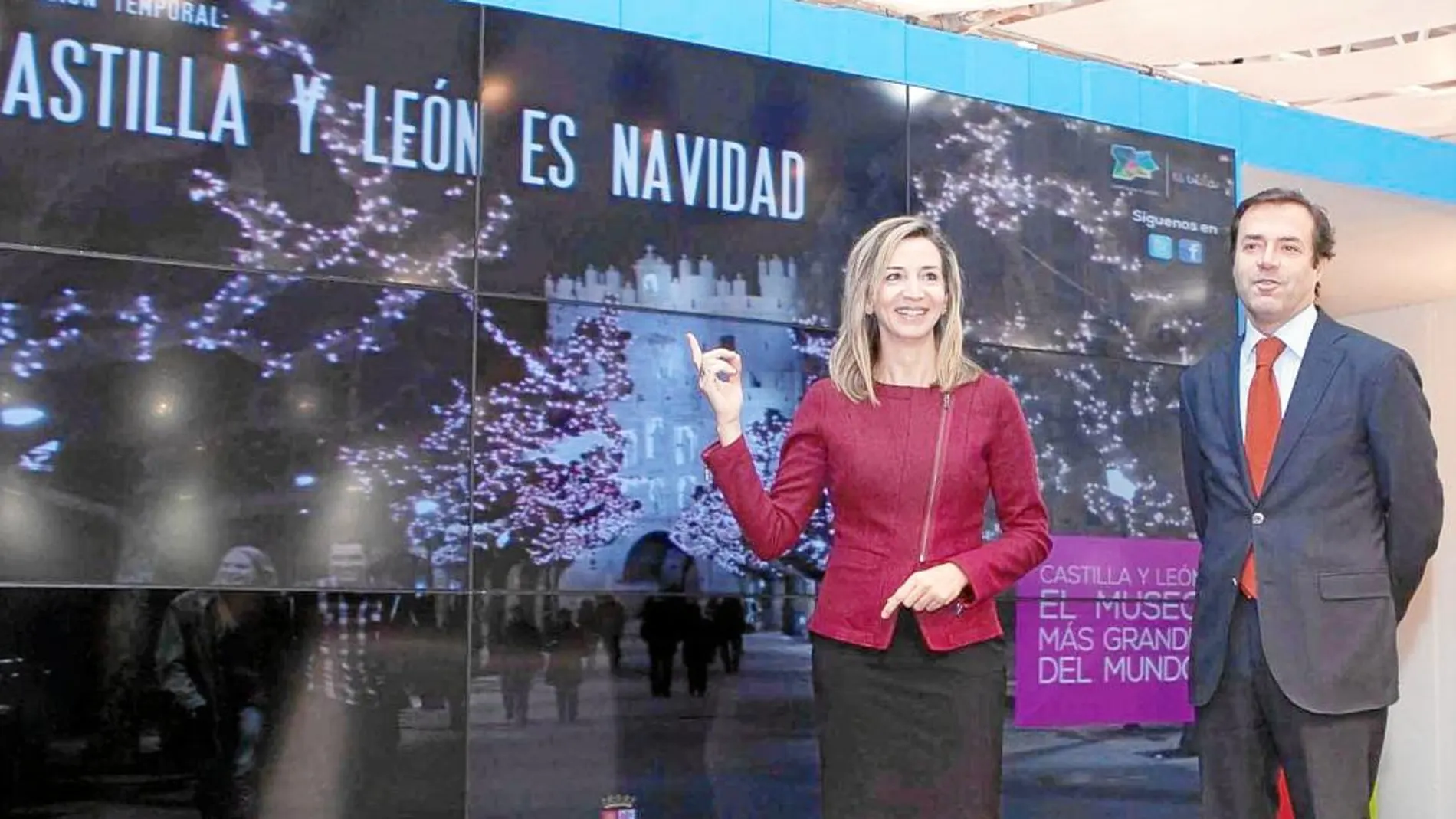 La consejera de Cultura y Turismo, Alicia García, y Javier Ramírez, presentan la campaña «Castilla y León es Navidad»