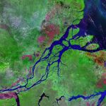 Desembocadura del Amazonas a vista de satélite