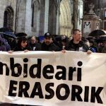 Cabecera de la manifestación de Bilbao