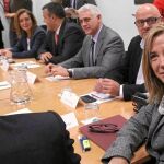 La vicepresidenta Joana Ortega acordó con el CiU, ERC, PSC e ICV un frente común en contra de la reforma del sector público que propene el Gobierno y que pone en riesgo el autogobierno